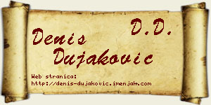 Denis Dujaković vizit kartica